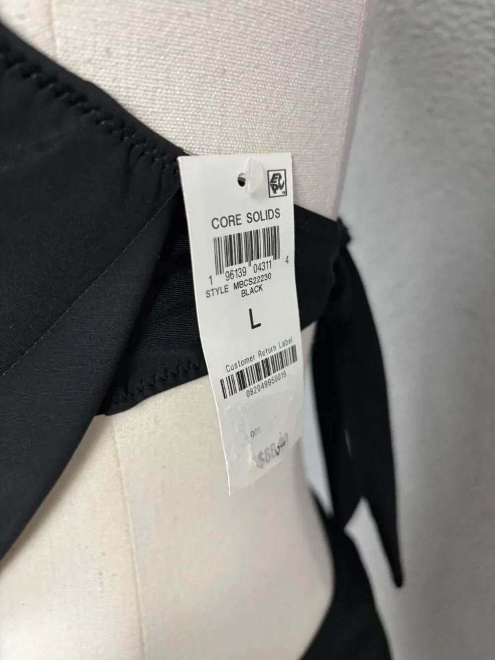 Bar III Women's  Cowlneck One Piece Swimsuit Black Size Large New With Tags.